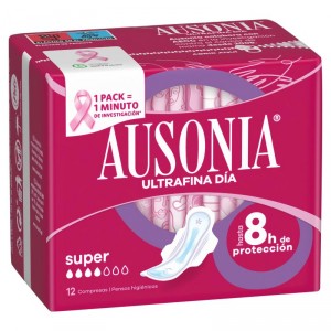 COMPRESA AUSONIA CON ALAS SUPER 12 UNDS