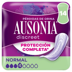 COMPRESA AUSONIA DISCREET NORMAL 14 UNIDADES