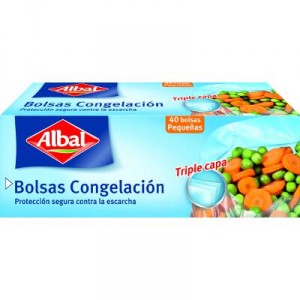 BOLSAS CONGELACION ALBAL 19X24 1 LITRO 40 UNDS