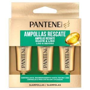 AMPOLLAS PANTENE SUAVE Y LISO 1 MINUTO 3 UND X15 ML.