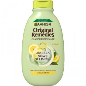 CHAMPU ORIGINAL REMEDIES ARCILLA Y LIMON 400 ML.