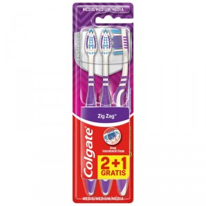 CEPILLO DENTAL COLGATE ZIGZAG MEDIO PACK 1 + 2 UNDS