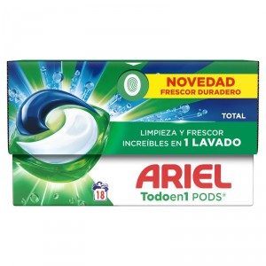 DETERGENTE ARIEL PODS TOTAL 18 DS.