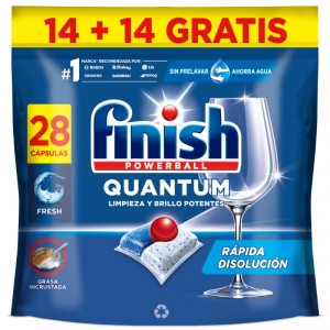 DETERGENTE FINISH QUANTUM 14+14 PASTILLAS