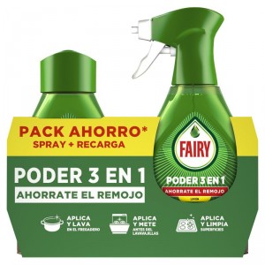 LAVAVAJILLAS FAIRY MANO LIMON 2X500 ML.
