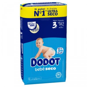 PAÑAL DODOT T-3 (6-10KG), 62 UNDS