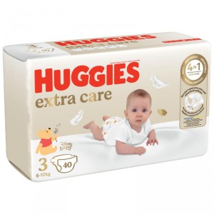 PAÑAL HUGGIES EXTRA CARE TALLA 3 (6-10 KILOS) 40 UNDS