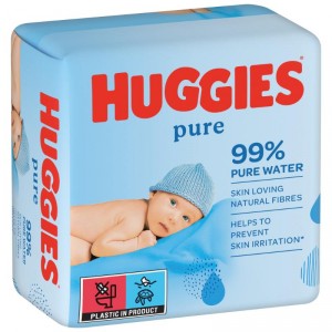 TOALLITA HUGGIES PURE P-3 X 56 UNDS.
