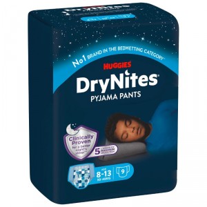 DRYNITES NIÑOS 8-15 AÑOS PAQUETE 9 UNDS