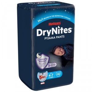 DRYNITES NIÑOS 4-7 AÑOS PAQUETE 10 UNDS