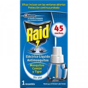 INSECTICIDA RAID LIQUIDO RECAMBIO 45 NOCHES