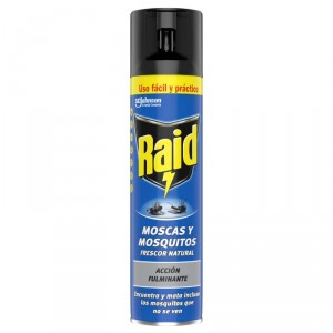 INSECTICIDA RAID MOSCAS Y MOSQUITOS 400 ML.