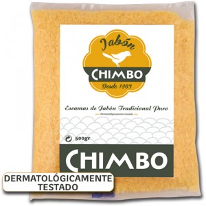 JABON CHIMBO EN ESCAMAS TRADICIONAL PURO 500 GRS.