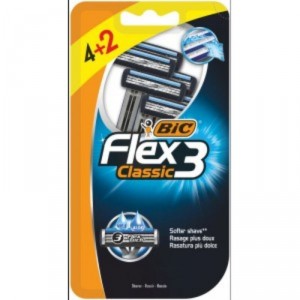 MAQUINILLA BIC FLEX 3 HOJAS PACK 4 + 2 UNDS