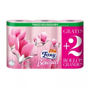 PAPEL HIGIENICO FOXY CAPAS BOUQUET 4+2 ROLLOS