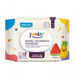 PAPEL HIGIENICO BREVIA HUMEDO JUNIOR 100 UNDS.