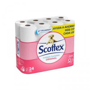 PAPEL HIGIENICO SCOTTEX ORIGINAL 24 ROLLOS