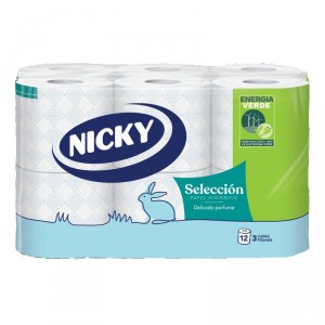PAPEL HIGIENICO NICKY SELECCION 3 CAPAS 12 ROLLOS
