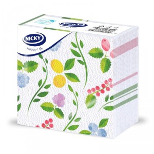 SERVILLETA NICKY HAPPY LIFE 33X33 1 CAPA 40 UNIDADES