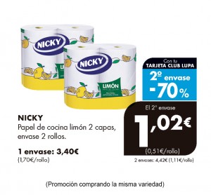 ROLLO COCINA NICKY LIMON 2 CAPAS 2 ROLLOS