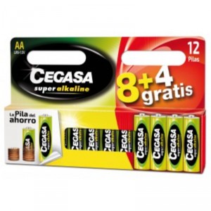 PILA CEGASA SUPER ALKALINE LR6 PACK 8 UNDS + 4