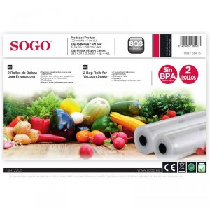 BOLSAS ENVASADORA SOGO 22 CM X 5 M PACK 2 UNDS