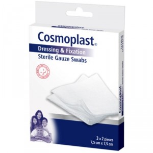 GASAS COSMOPLAST ESTERILIZADAS ALGODON 6 UNIDADES