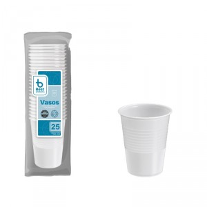 VASO BEST BLANCO REUTILIZABLE 200 CL., BOLSA 25 UND.