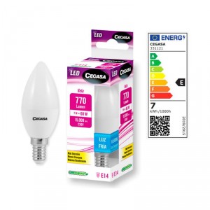 LAMPARA CEGASA LED VELA 7W E14 6500K FRIA
