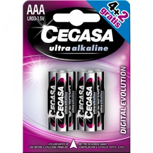 PILA CEGASA ULTRA ALKALINA LR03 P-4+2 UND