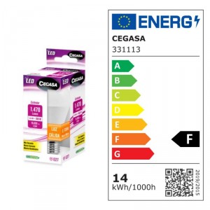 LAMPARA CEGASA LED ESTANDAR 14,5W E27 2700K LUZ CALIDA