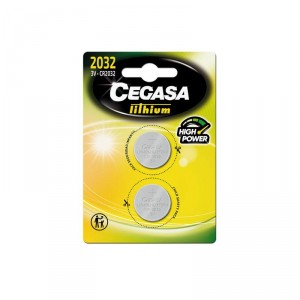 PILA CEGASA LITIO CR2032 3 V PACK 2 UND.