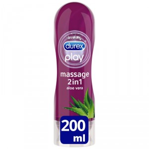 LUBRICANTE DUREX PLAY MASSAGE 2 EN 1 ALOE VERA 200 ML.