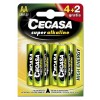 PILA CEGASA S.ALCALINA LR6 PACK 4 UNDS + 2 UNDS