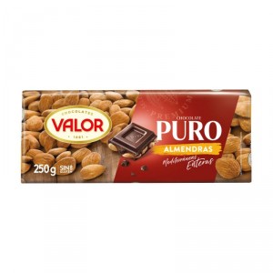 CHOCOLATE VALOR PURO ALMENDRA 250 GRS