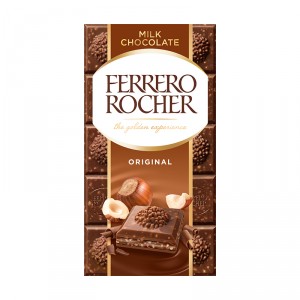 CHOCOLATE FERRERO ROCHER ORIGINAL EN TABLETA 90 GRS.