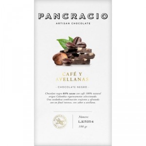 CHOCOLATE PANCRACIO NEGRO CAFE AVELLANAS 100 GRS.