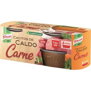 CALDO KNORR CACITO CARNE PACK 4 UNDS X 28 GRS