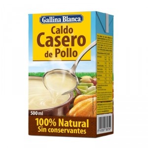 CALDO GALLINA BLANCA POLLO 500 ML.