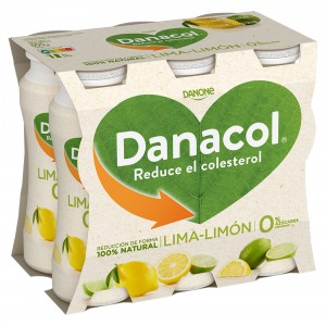 YOGUR DANONE DANACOL LIQUIDO LIMA-LIMON PACK-6 X 100 GRS