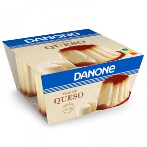 FLAN DANONE QUESO PACK 4 UNDS X 100 GRS