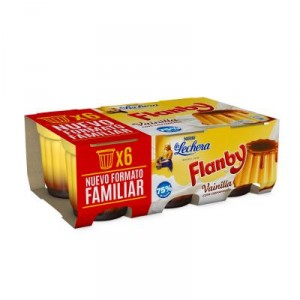 FLAN NESTLE VAINILLA C/CARAMELO FLANBY PACK 6 UNDS X 100 GRS