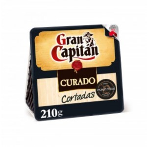 QUESO CURADO CORTADAS GRAN CAPITAN 210 GRS