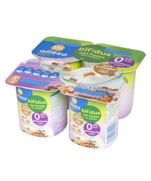 Yogur Alteza Bifidus Desnatado Con Fibra Y Muesli P4X125Grs