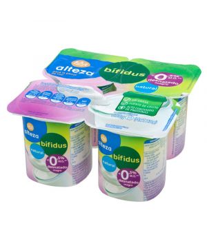 Yogur Alteza Bifidus Desnatado Natural Pack 4 X 125 Grs