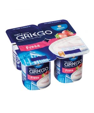 Yogur Alteza Griego Fresa Pack 4 Unds X 125 Grs
