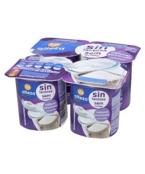 Yogur Alteza Sin Lactosa Natural Azucarado P-4Unds X 125 Grs