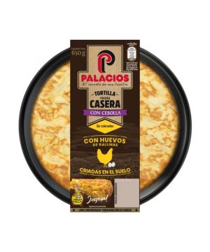 Tortilla Palacios Casera Con Cebolla 650 Grs