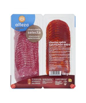 Chorizo + Salchichon Alteza Extra Pack 2 Unds X 90 Grs