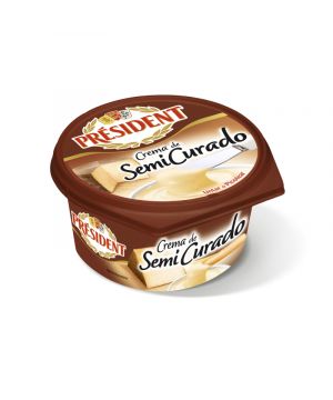 Crema Queso President Semicurado 125 Grs.